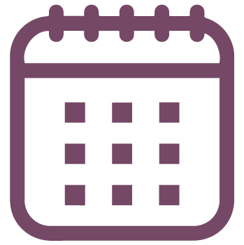 purple color calendar icon